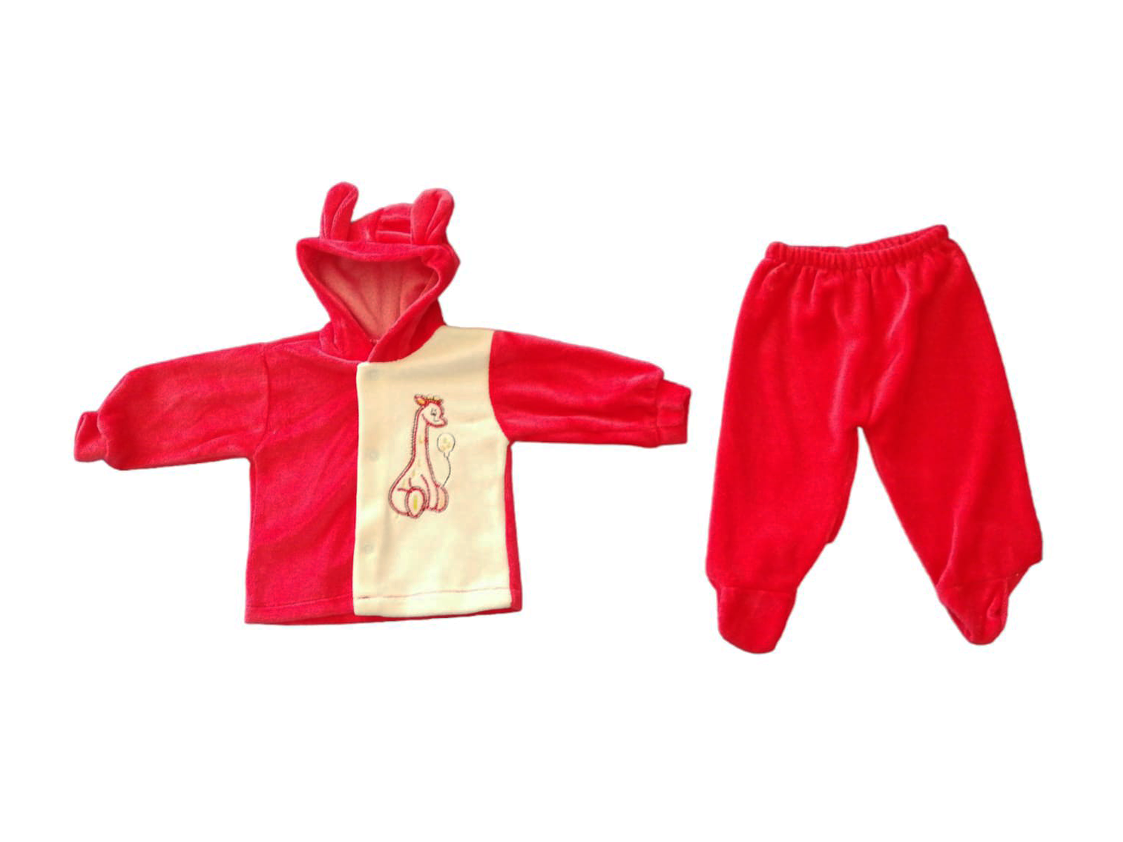 628-11 conjunto plush 2p con capucha
